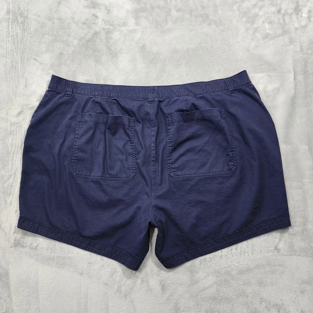 Lane Bryant Shorts‎ Womens 28 Blue Chino Twill Stretch Flat Front Casual Summer